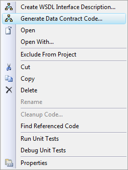 Generate Data Contract Code...